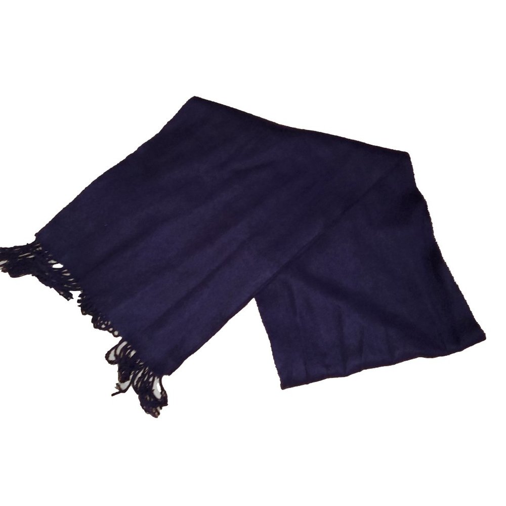 Craft Fair Vendor 32 inch Purple Wool Scarf, Good Condition